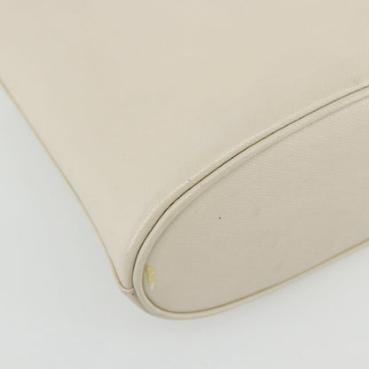 Salvatore Ferragamo Gancini handbag Leather, WHITE, LEATHER, Handbag
