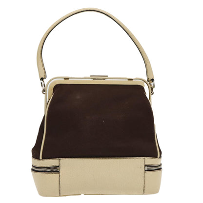 Prada Vintage Handbag Canvas, BROWN, CANVAS, Handbag