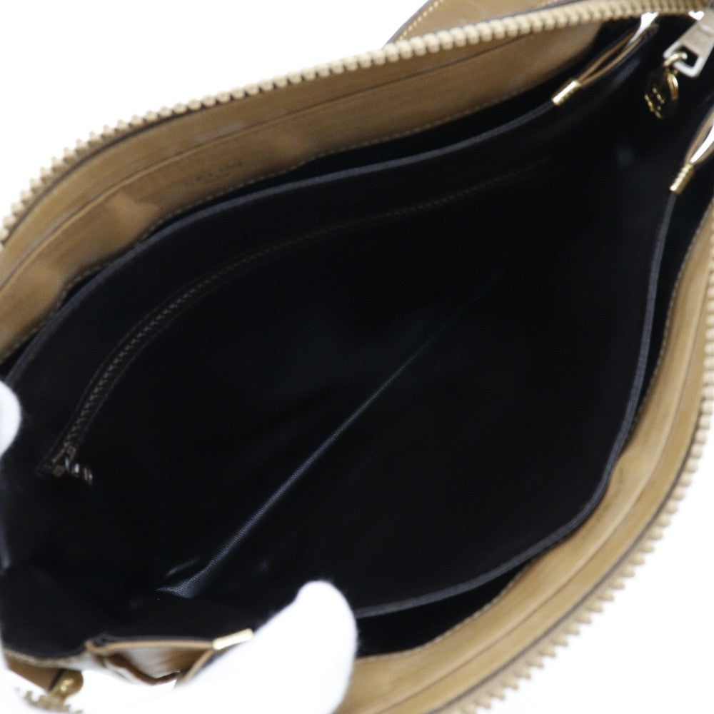 Celine Macadam Shoulder Bag PVC Leather, BEIGE, PVC, Shoulder bag