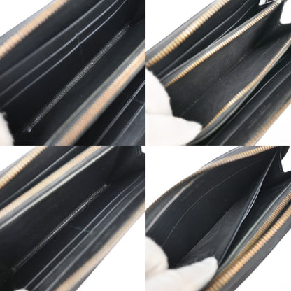 Bottega Veneta Intrecciato Long Zip  Wallet Leather, BLACK, LEATHER, Wallets