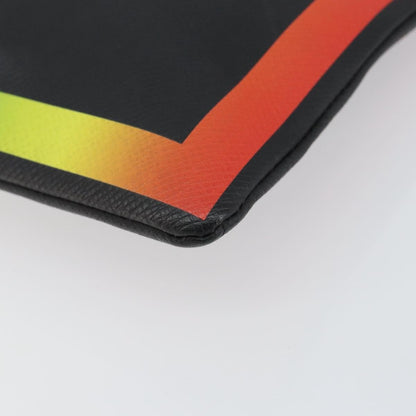 Louis Vuitton Pochette A4 Rainbow Taiga Leather, BLACK, LEATHER, Clutche & pouche