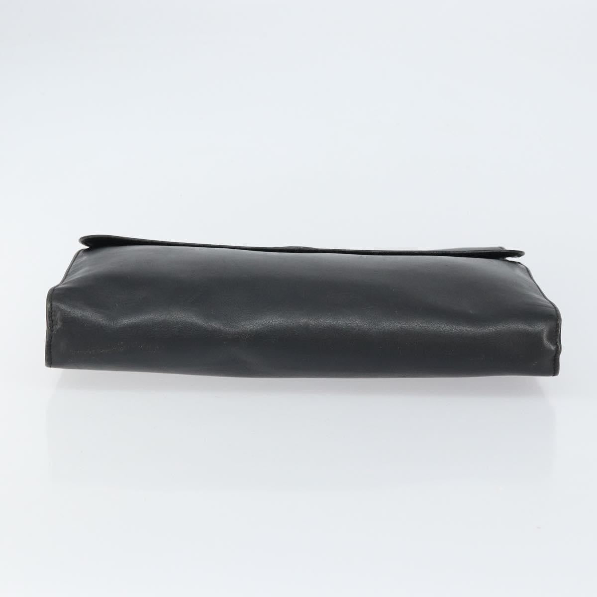 Celine Clutch Bag Leather, BLACK, LEATHER, Clutche & pouche