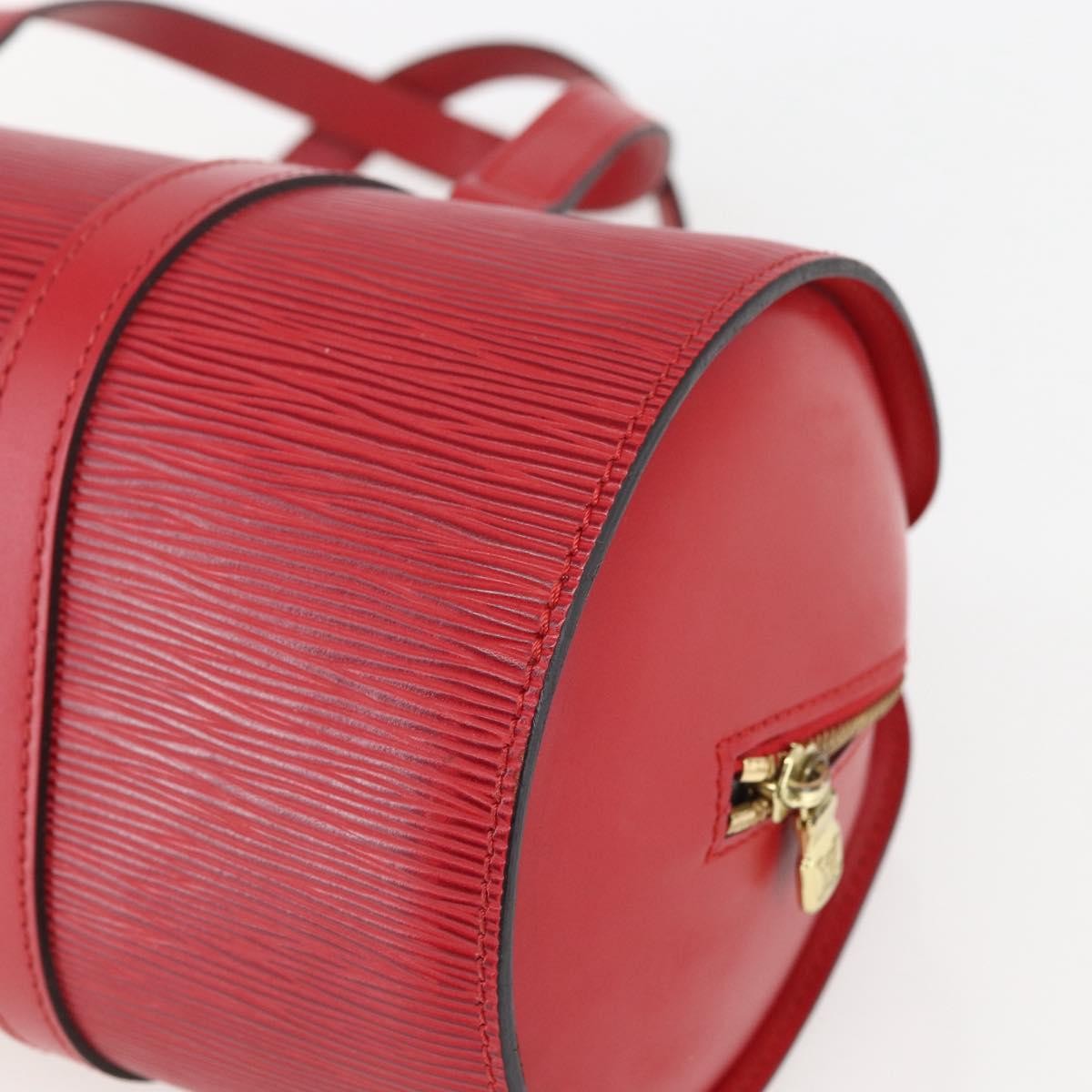 Louis Vuitton Soufflot Handbag Epi Leather, RED, LEATHER, Shoulder bag