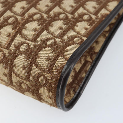 Christian Dior Vintage Trotter Shoulder Bag Canvas, BEIGE, CANVAS, Shoulder bag