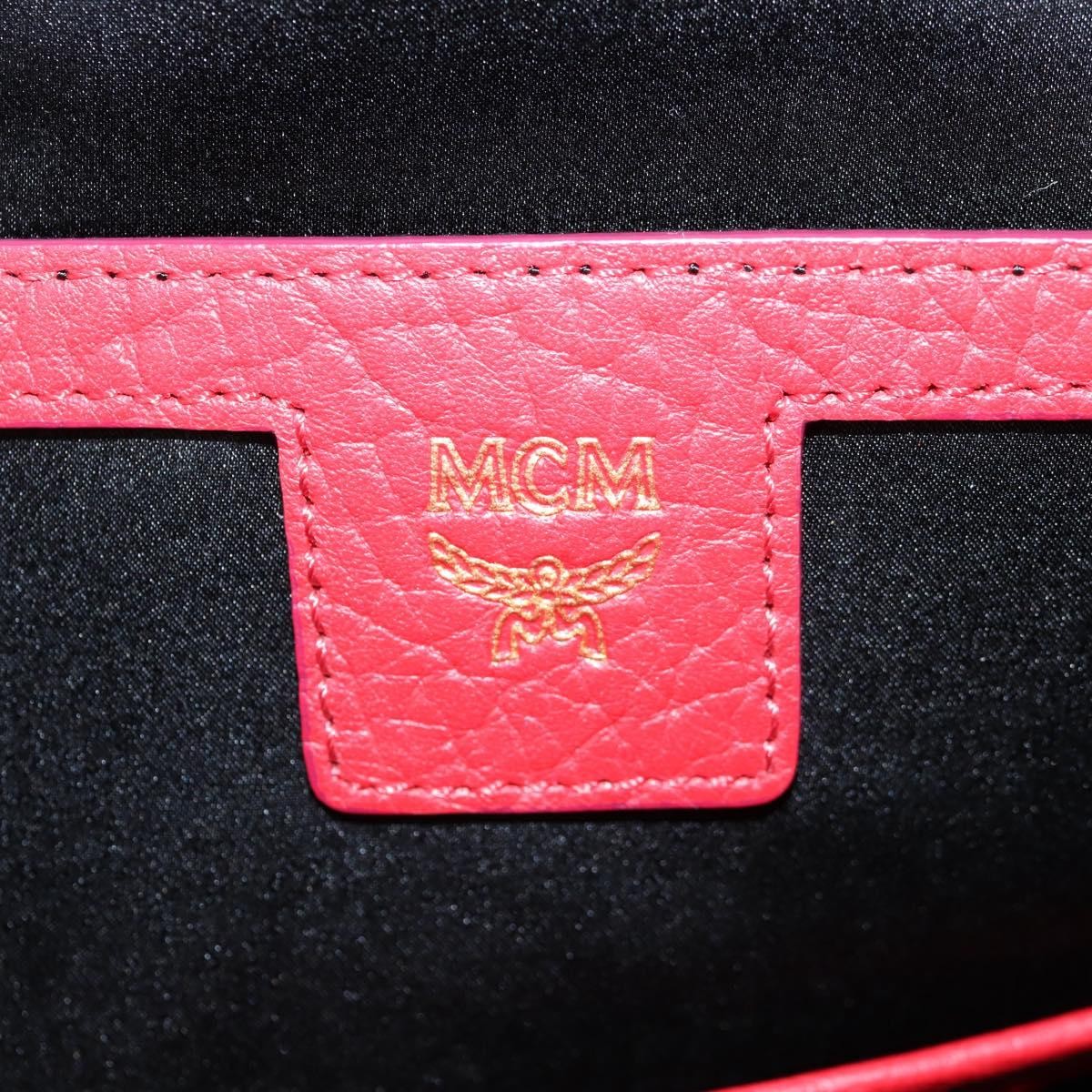 MCM Vintage Vicetos Backpack Leather, Red, Leather, Backpack