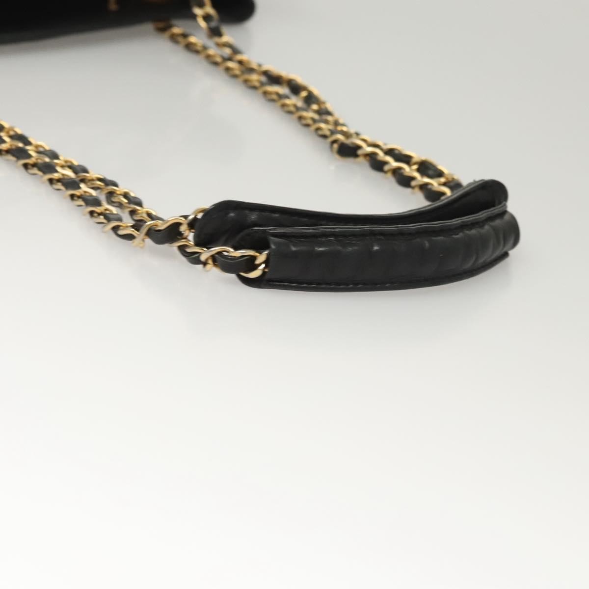 Chanel Chain Shoulder Bag Leather, Black, Leather, Shoulder Bag