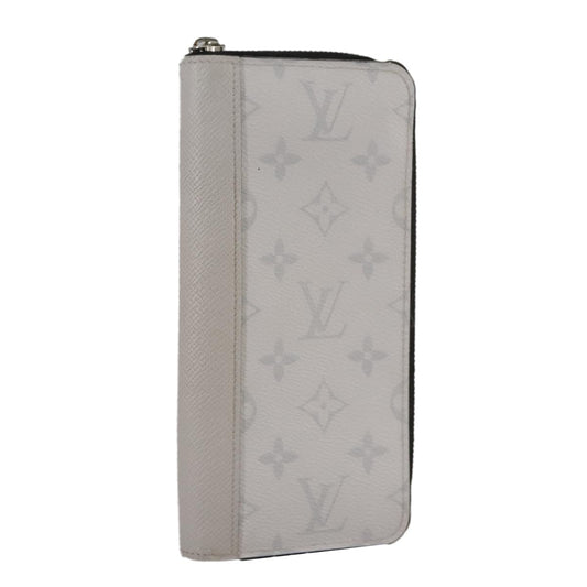 Louis Vuitton Zippy wallet vertical Taiga leather, WHITE, LEATHER, Wallets