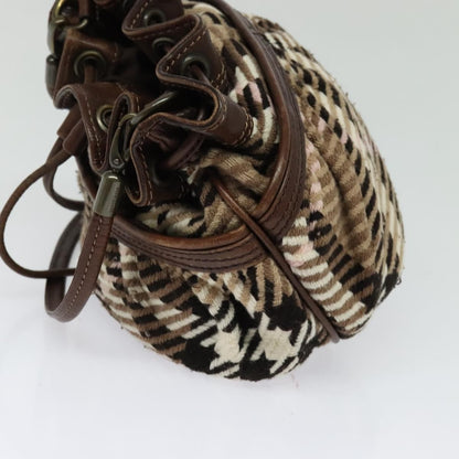 Burberry Blue Label Handbag Wool, BROWN, WOOL, Shoulder bag