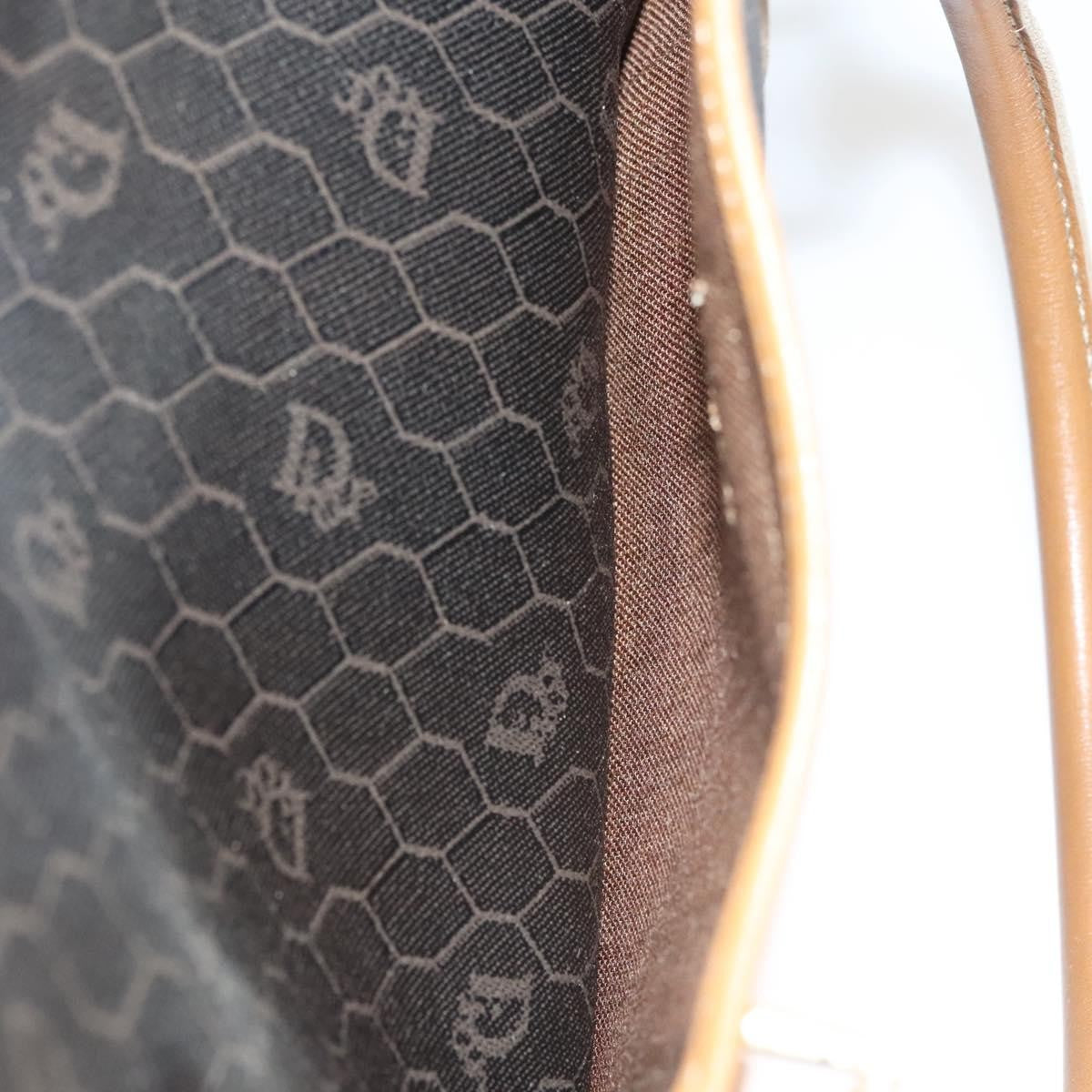 Christian Dior Vintage Honeycomb Handbag Canvas Leather, BLACK, CANVAS, Handbag