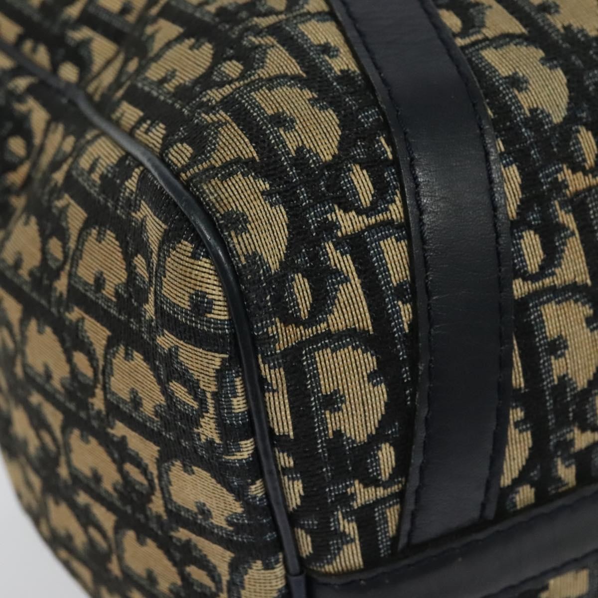 Christian Dior Vintage Trotter Boston Bag Diorissimo Canvas, NAVY, CANVAS, Handbag