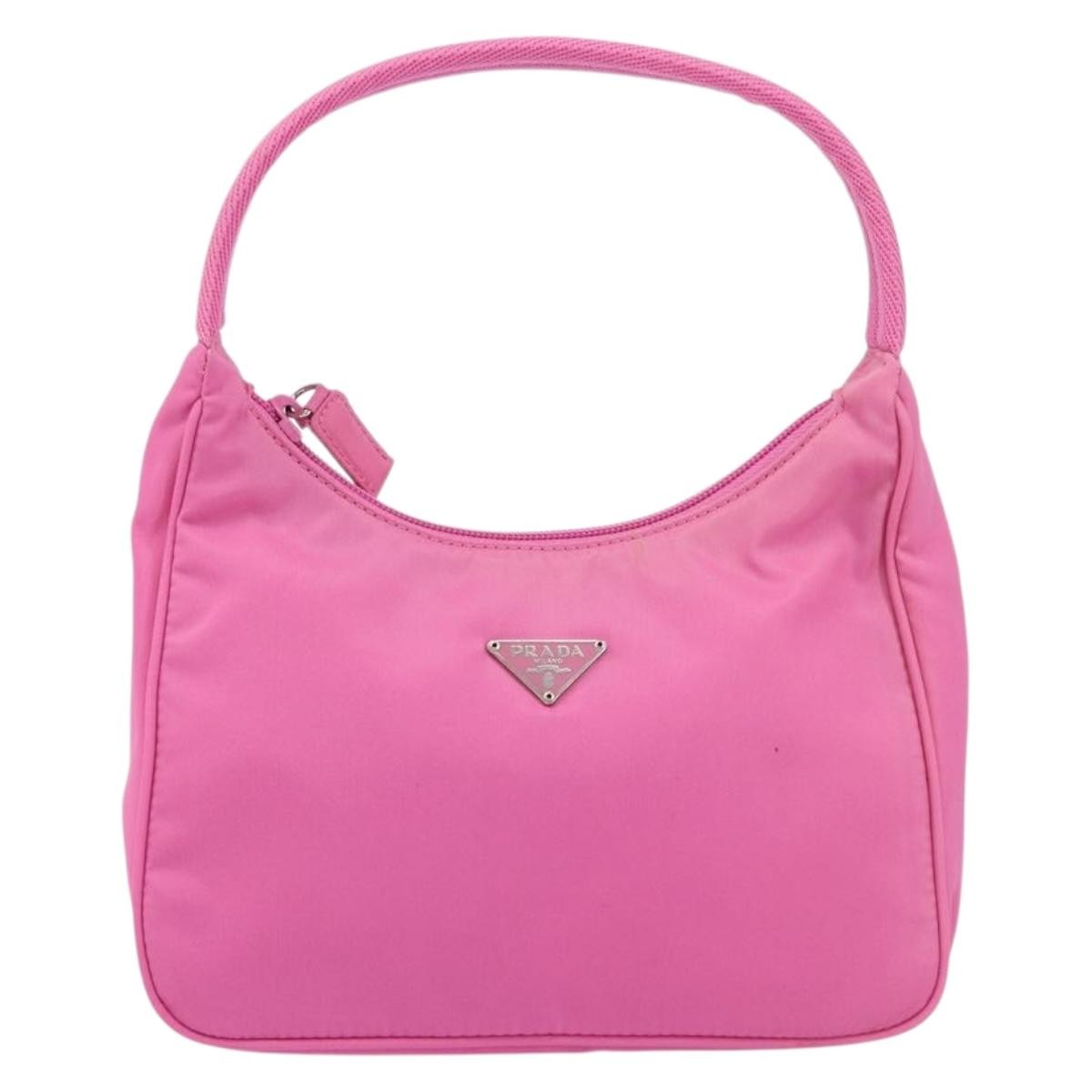 Prada Hobo Tessuto, PINK, NYLON, Handbag