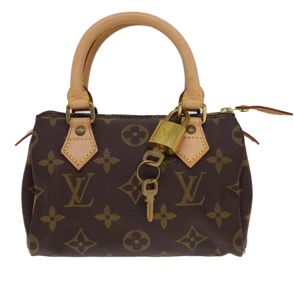 Louis Vuitton Speedy Mini HL Handbag Monogram Canvas, BROWN, CANVAS, Handbag