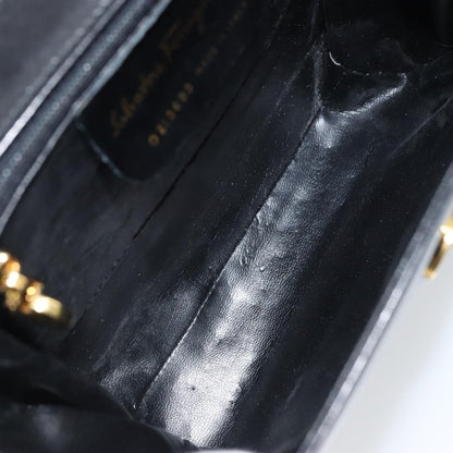Salvatore Ferragamo Vintage Shoulder Bag Leather, BLACK, LEATHER, Shoulder bag