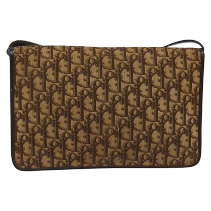 Christian Dior Vintage Trotter Shoulder Bag Canvas, BROWN, CANVAS, Shoulder bag