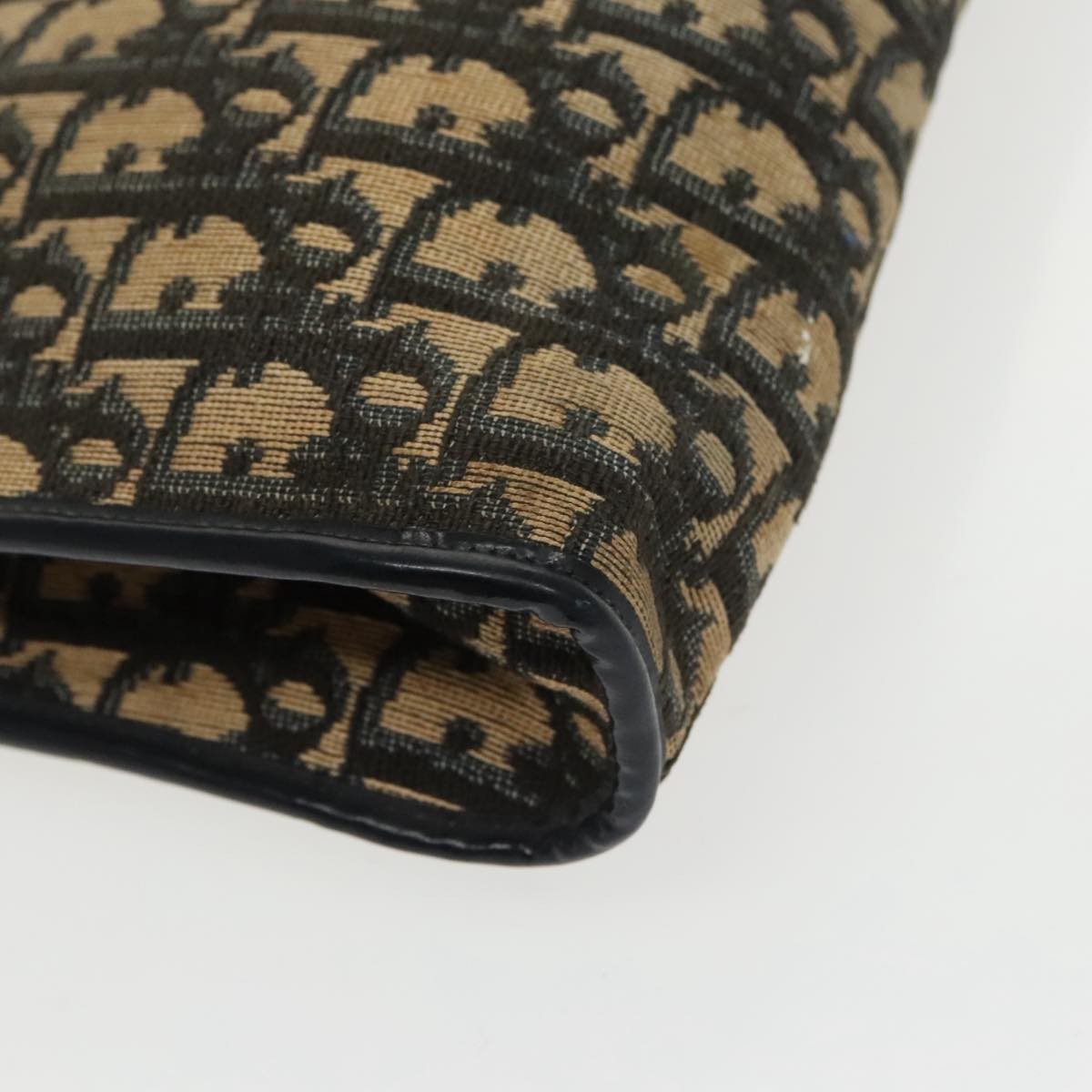 Christian Dior Vintage Trotter Shoulder Bag Canvas, NAVY, CANVAS, Shoulder bag