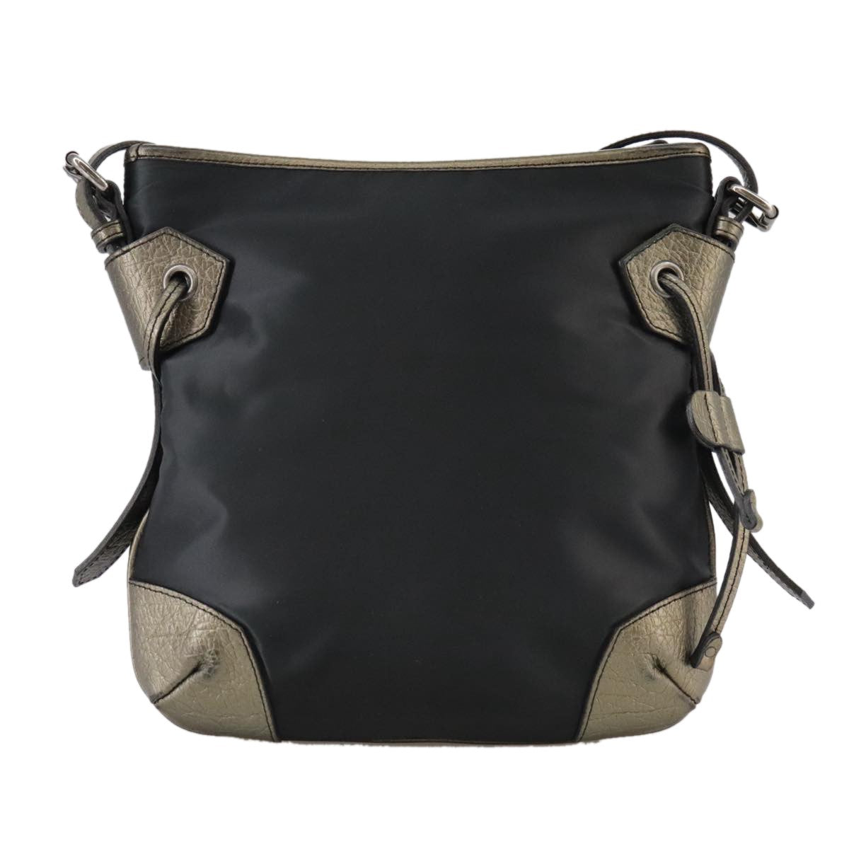 Burberry Vintage Shoulder Bag Nylon, BLACK, NYLON, Shoulder bag