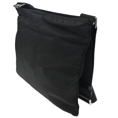 Prada Front Pocket Messenger Bag Tessuto, BLACK, NYLON, Shoulder bag