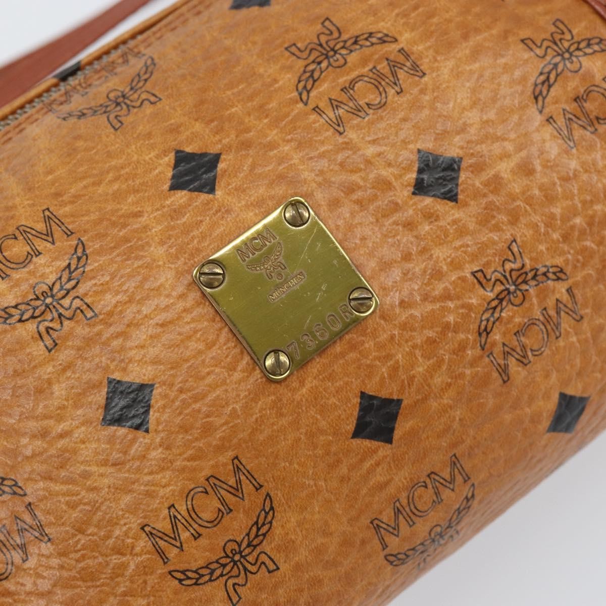 MCM Visetos Shoulder bag Canvas and Leather, BROWN, CANVAS, Shoulder bag