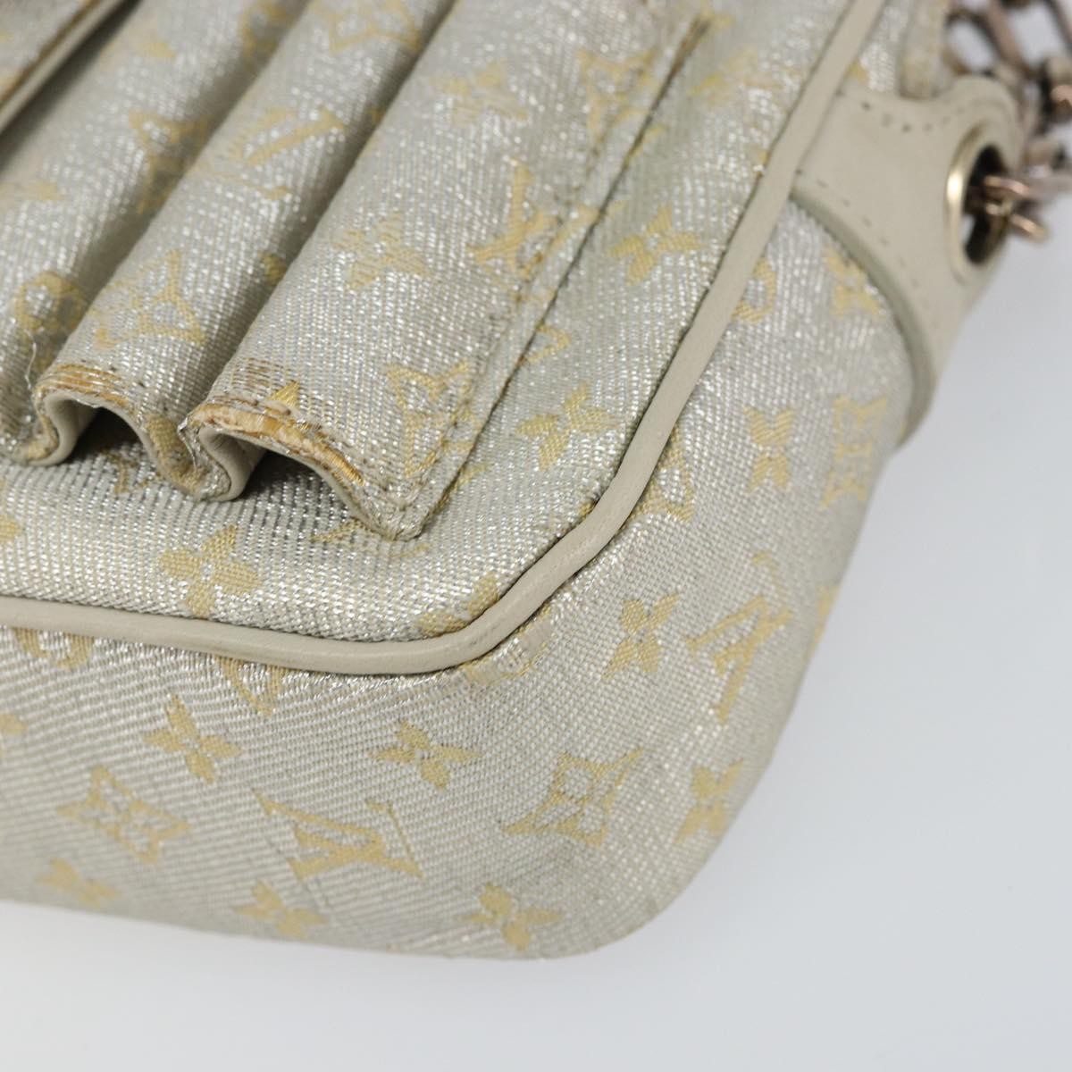 Louis Vuitton McKenna Shoulder Bag Mini Lin, SILVER, CANVAS, Shoulder bag