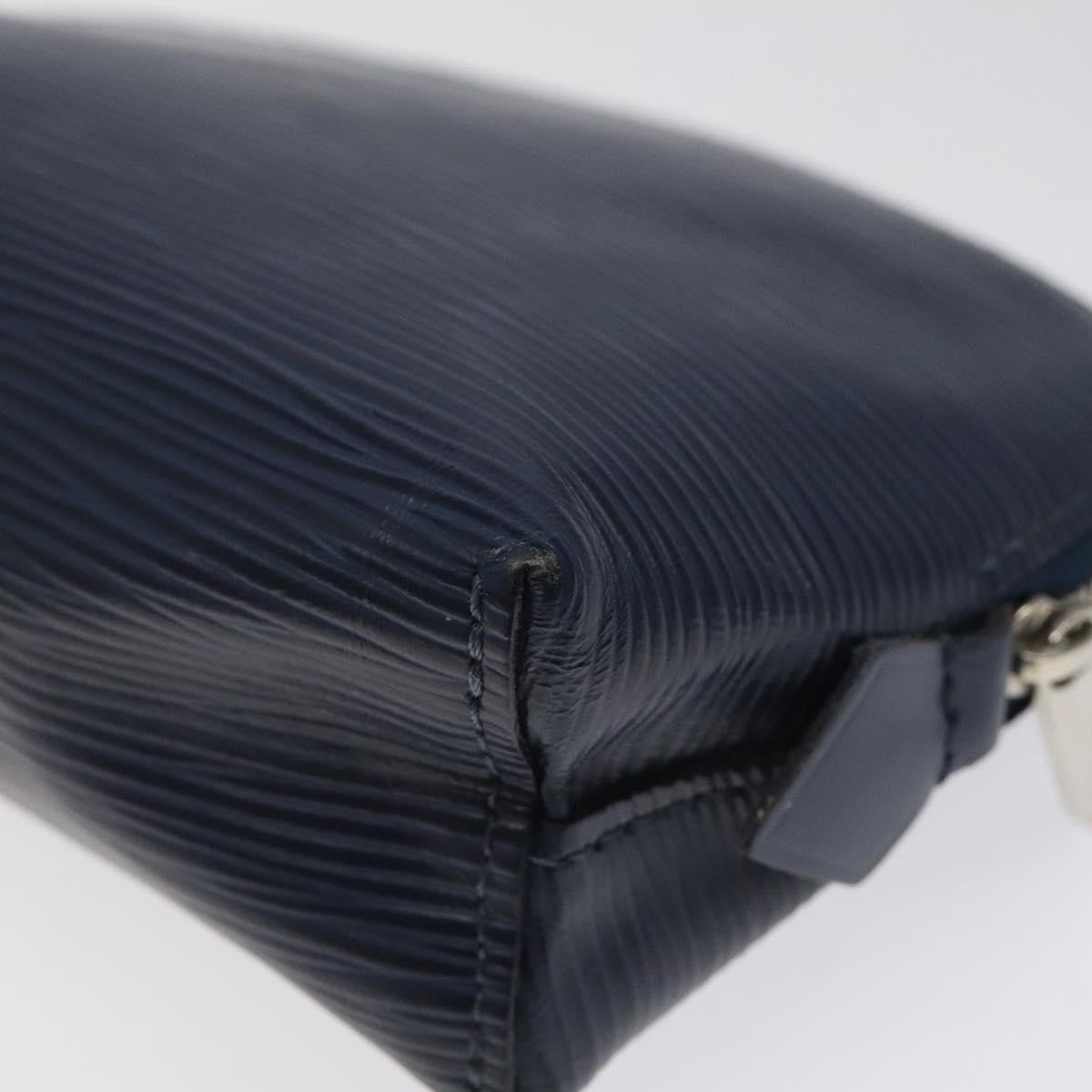 Louis Vuitton Cosmetic Pouch Epi Leather, BLUE, LEATHER, Toiletry Case