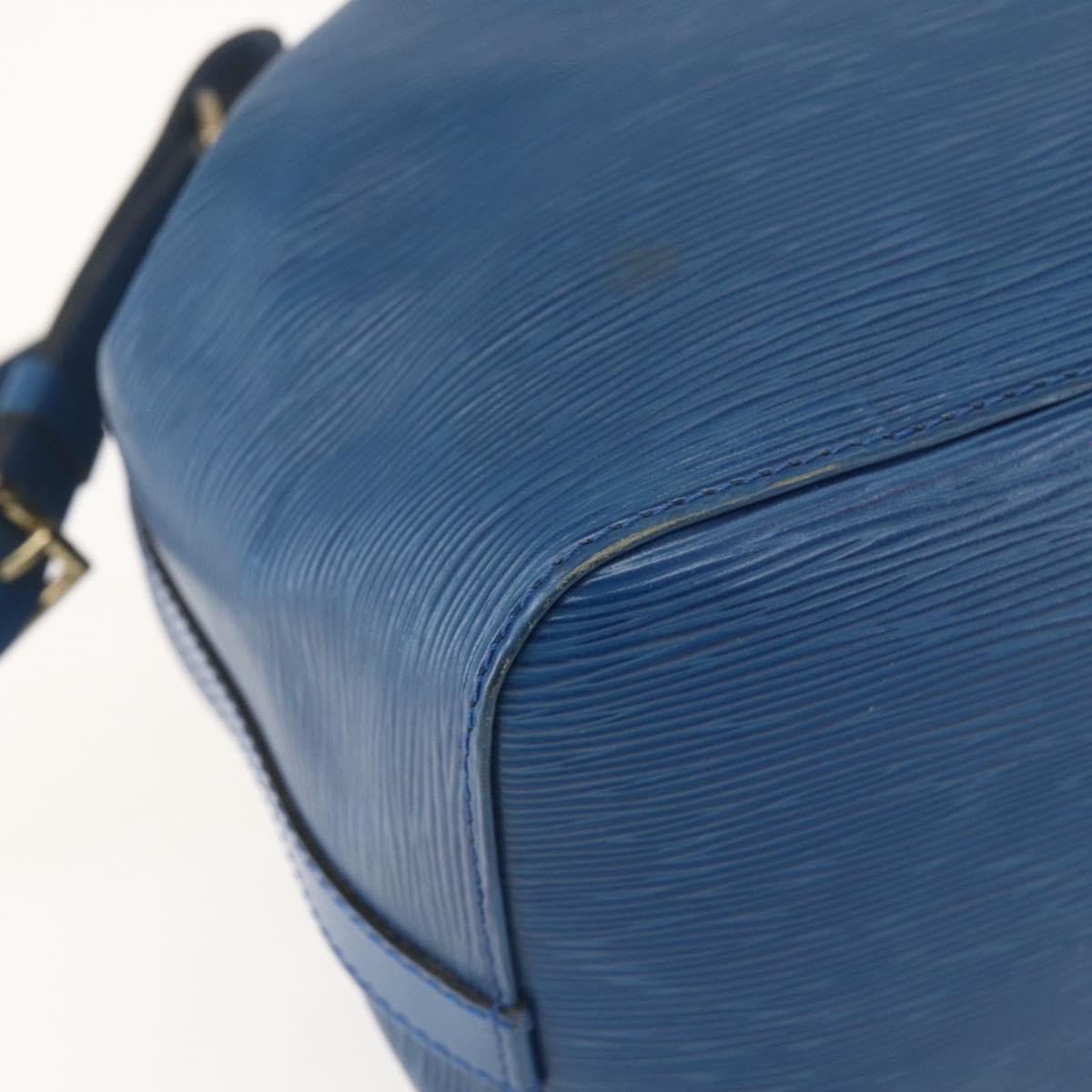 Louis Vuitton Petit Noe Handbag Epi Leather, BLUE, LEATHER, Shoulder bag