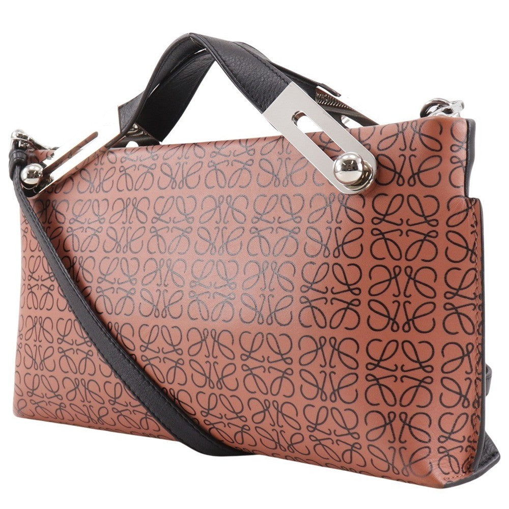 Loewe Missy Handbag Anagram Printed Leather, BLACK, LEATHER, Handbag
