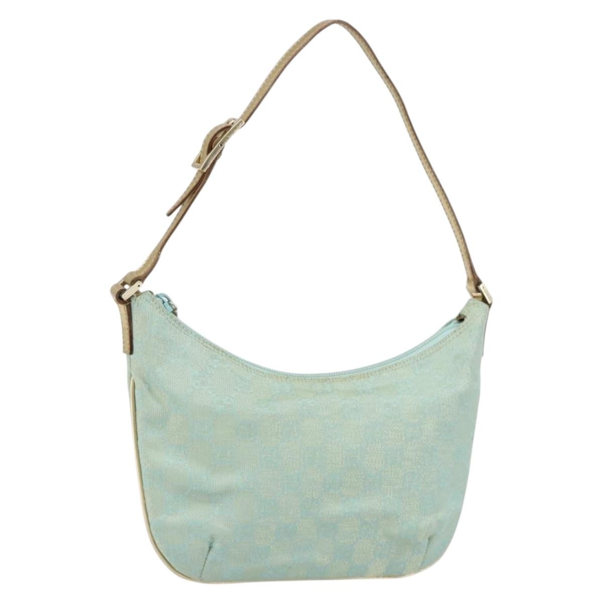 Gucci Vintage Pochette Shoulder Bag GG Canvas, BLUE, CANVAS, Shoulder bag