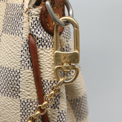 Louis Vuitton Eva Handbag Damier, WHITE, CANVAS, Shoulder bag