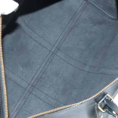 Louis Vuitton Keepall Bag Epi Leather, BLACK, LEATHER, Travel bag