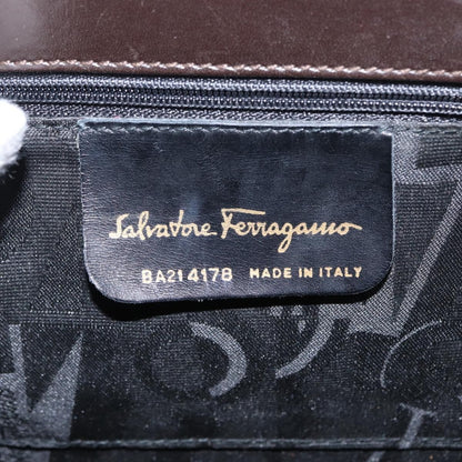Salvatore Ferragamo Convertible Vara Bow Tote Leather, BROWN, LEATHER, Handbag