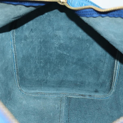 Louis Vuitton Keepall Bag Epi Leather, BLUE, LEATHER, Travel bag