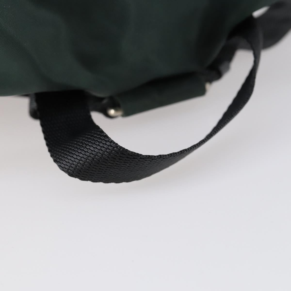Prada Vela Double Front Pocket Backpack Tessuto with Saffiano Leather, GREEN, NYLON, Backpack