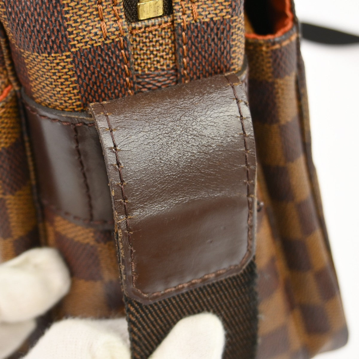 Louis Vuitton Naviglio Handbag Damier, Brown, Canvas, Shoulder Bag