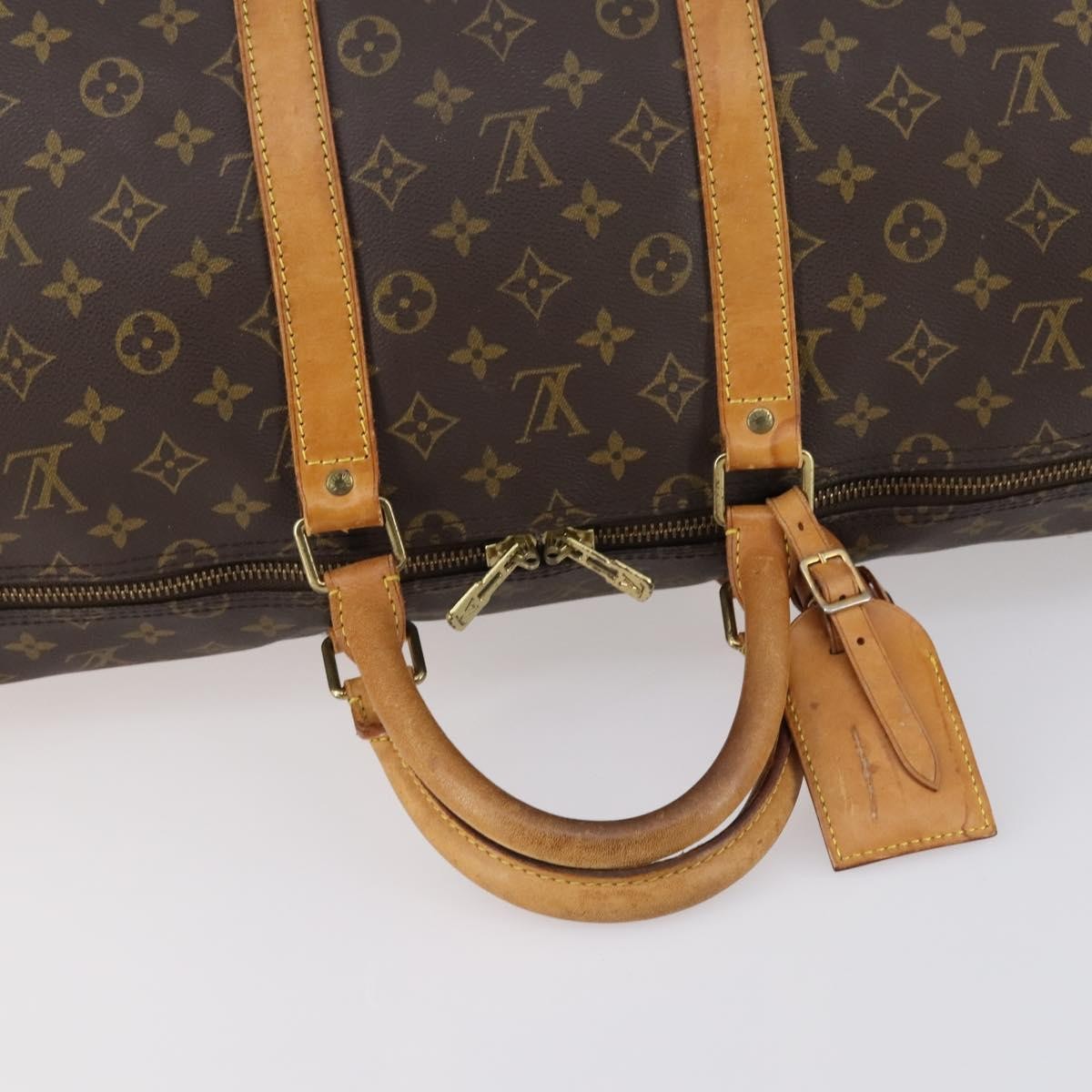 Louis Vuitton Keepall Bag Monogram Canvas, BROWN, CANVAS, Handbag