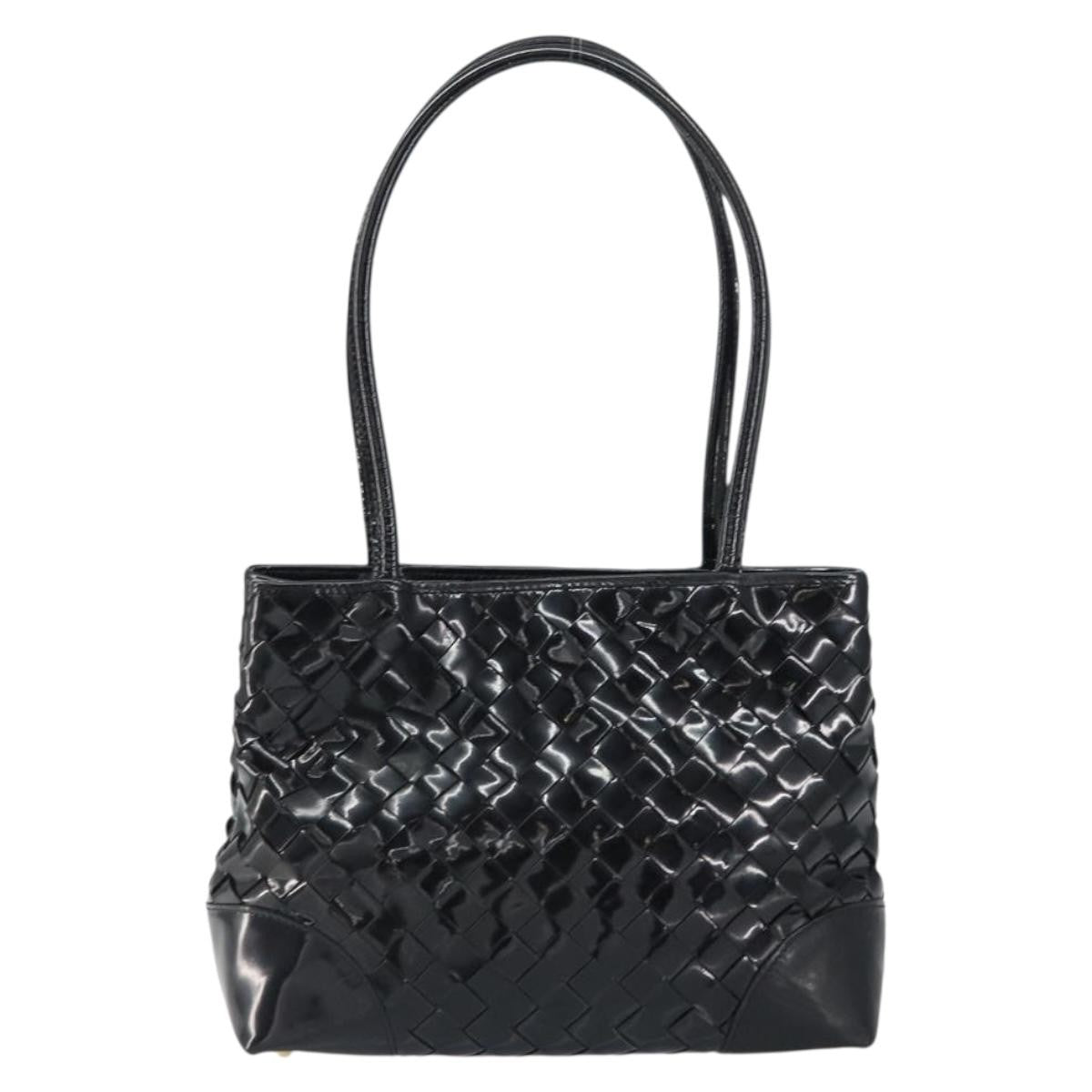 Bottega Veneta Intrecciato Tote Patent leather, BLACK, PATENT_LEATHER, Tote bag