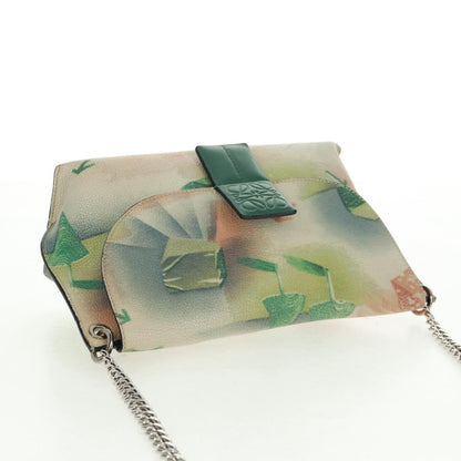 Loewe Avenue Crossbody Leather, GREEN, LEATHER, Shoulder bag