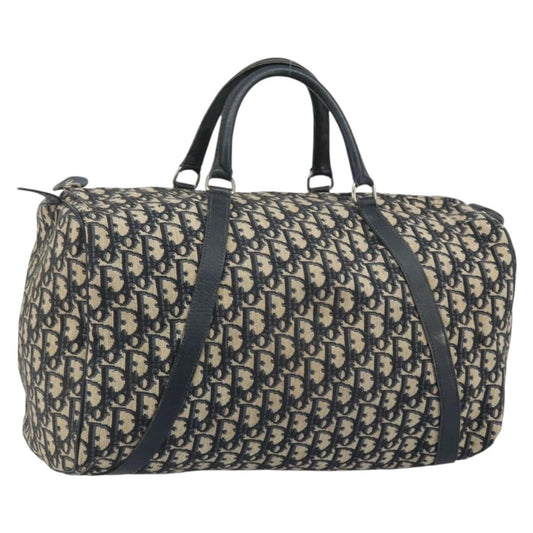 Christian Dior Vintage Trotter Handbag Canvas, Navy, Canvas, Handbag