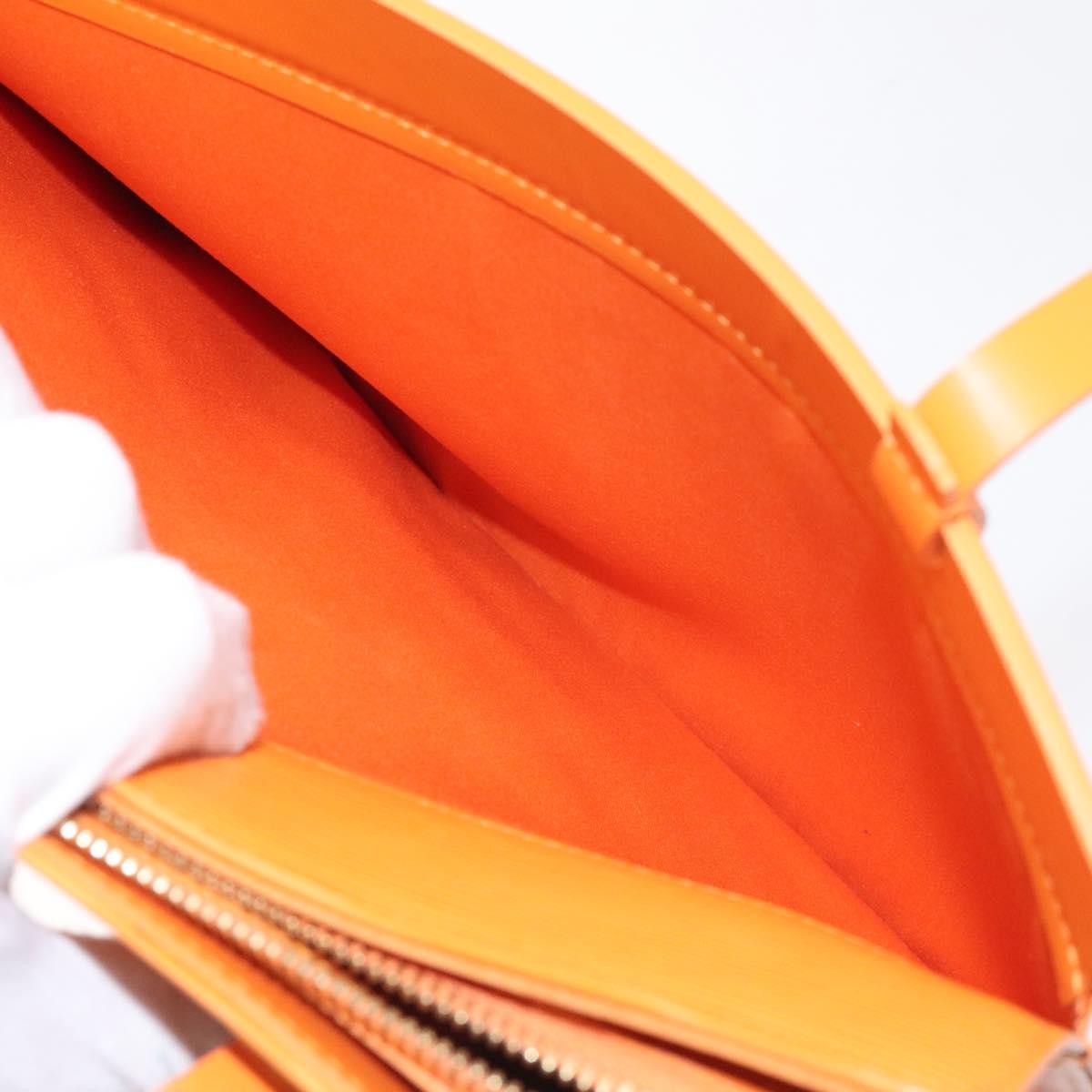 Louis Vuitton Croisette Handbag Epi Leather, ORANGE, LEATHER, Handbag