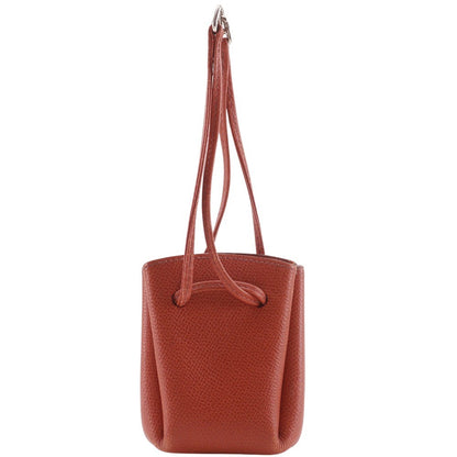 Hermes Vespa Pouch Leather, ORANGE, LEATHER, Clutche & pouche