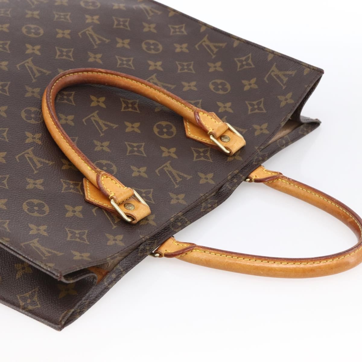 Louis Vuitton Vintage Sac Plat Bag Monogram Canvas, BROWN, CANVAS, Tote bag