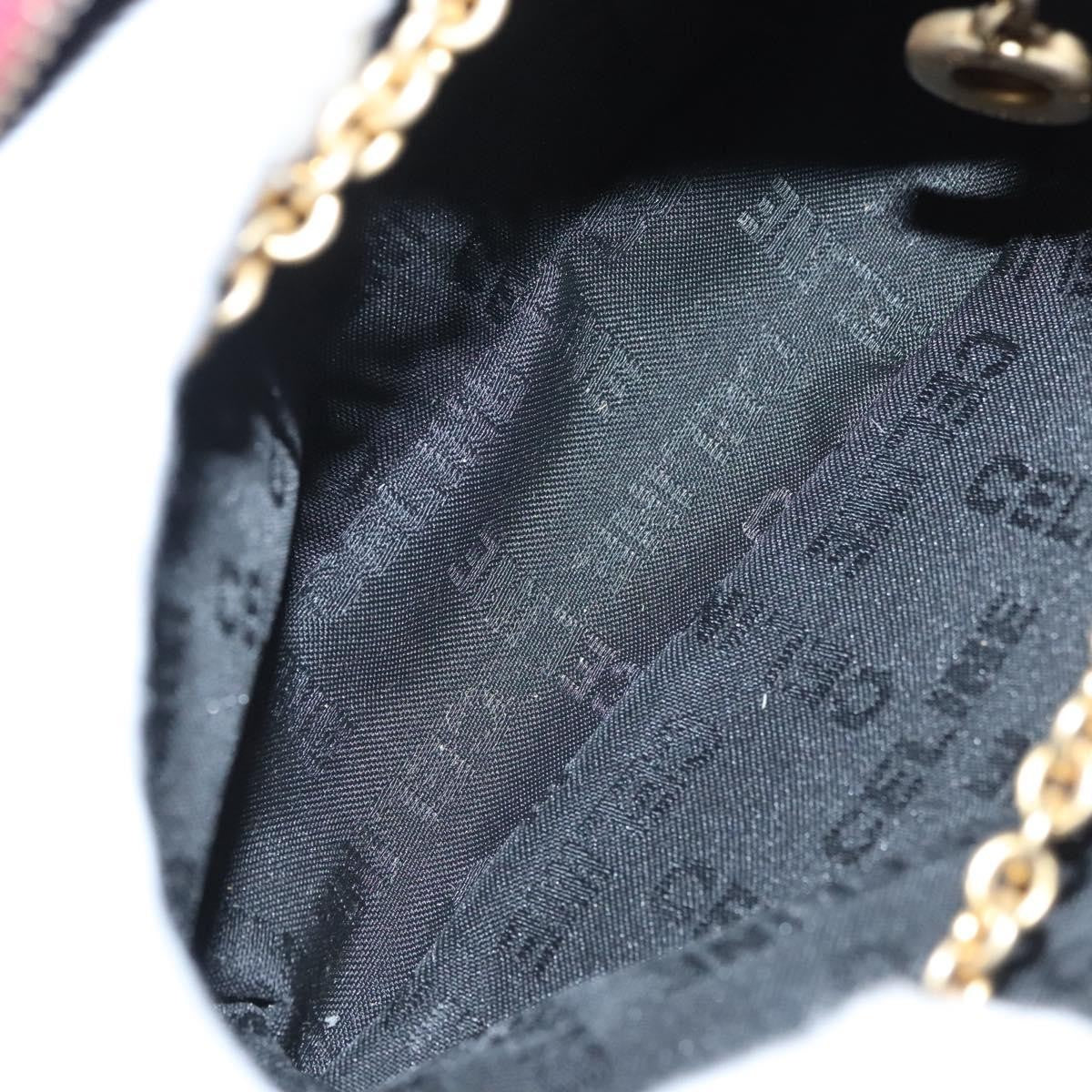 Celine Zip Around Chain Shoulder Bag Leather, RED, LEATHER, Shoulder bag
