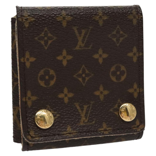 Louis Vuitton CASE JEWELRY BOX Canvas, BROWN, CANVAS, Wallets