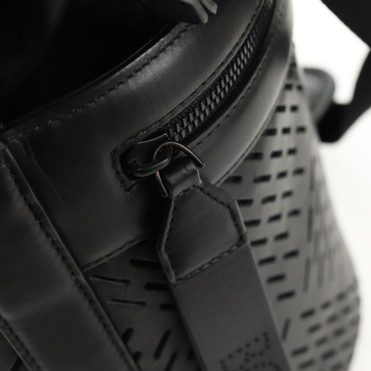 Bottega Veneta Paper Bucket Bag Perforated Leather, BLACK, LEATHER, Shoulder bag