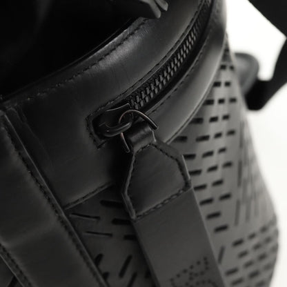 Bottega Veneta Paper Bucket Bag Perforated Leather, BLACK, LEATHER, Shoulder bag