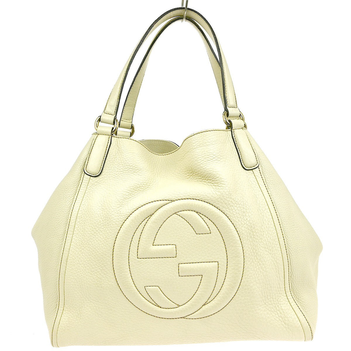 Gucci Soho Shoulder Bag Leather, ECRU, LEATHER, Shoulder bag