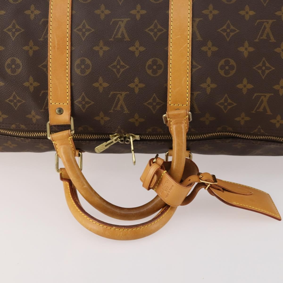 Louis Vuitton Keepall Bag Monogram Canvas, BROWN, CANVAS, Travel bag