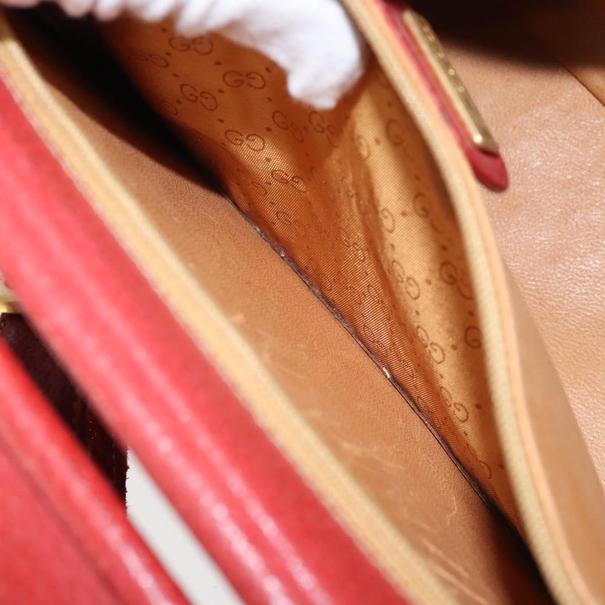 Gucci Vintage Shoulder Bag Leather, RED, LEATHER, Shoulder bag