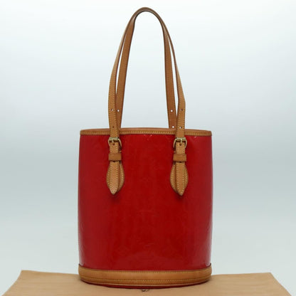 Louis Vuitton Bucket Bag Monogram Vernis, Red, Patent Leather, Shoulder Bag