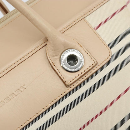 Burberry Nova Check Tote Canvas and Leather, BEIGE, CANVAS, Tote bag