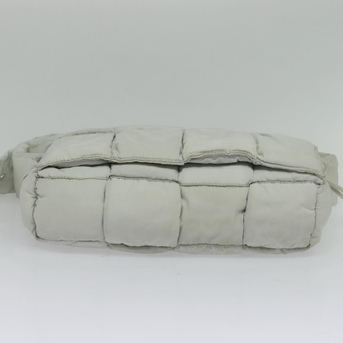 Bottega Veneta Padded Tech Cassette Crossbody Bag Intrecciato Nylon, Gray, Nylon, Shoulder Bag